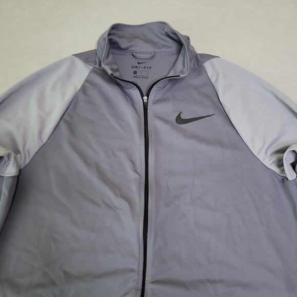 Nike Jacket Mens Medium Gray Epic Knit Gunsmoke Training Full Zip Dri-Fit - Picture 3 of 9